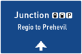 S1 exit sign towards Junction (Regional train connection to Prehevil)